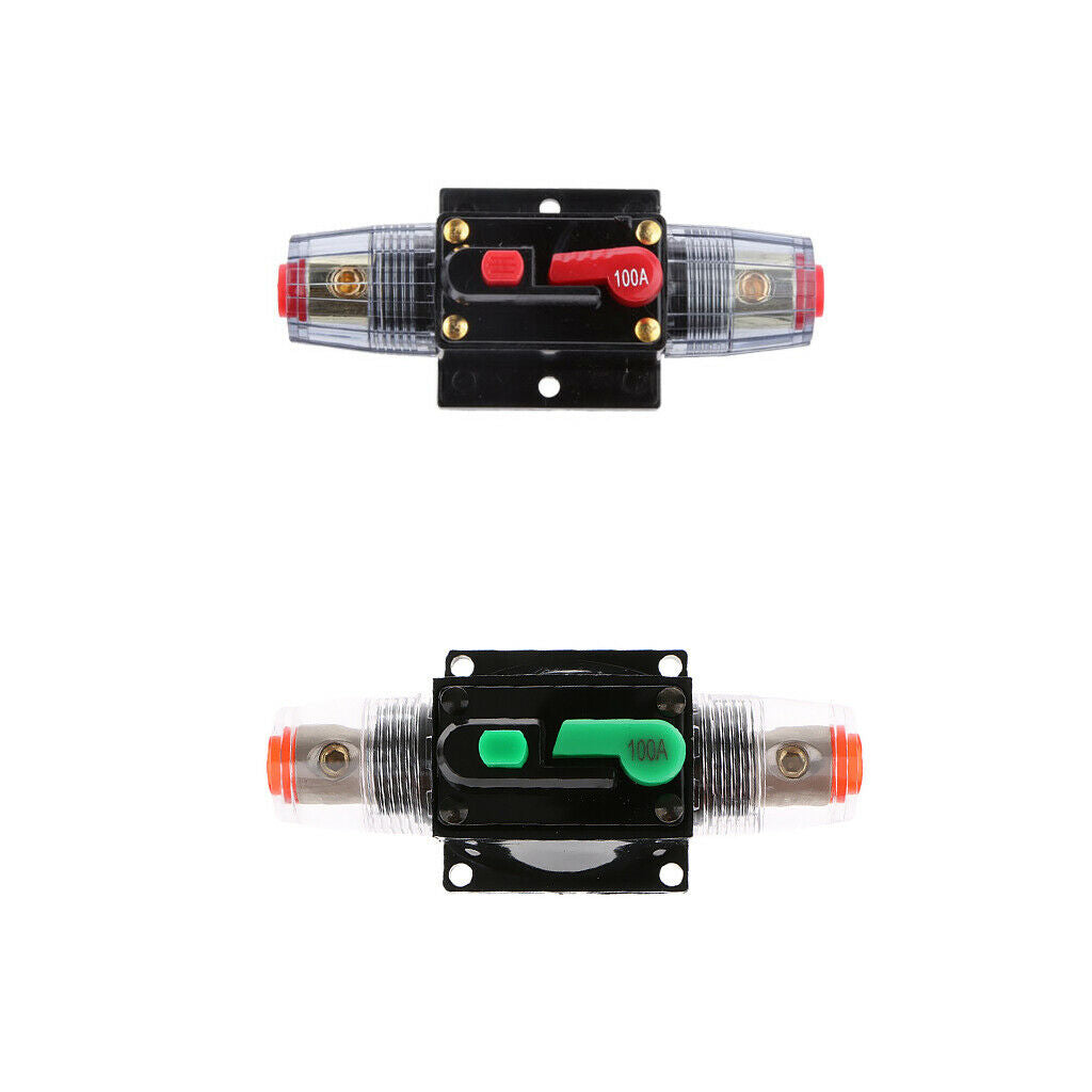 2pcs 100A Red/Green Kill Switch Circuit Breaker For Car Boat Universal