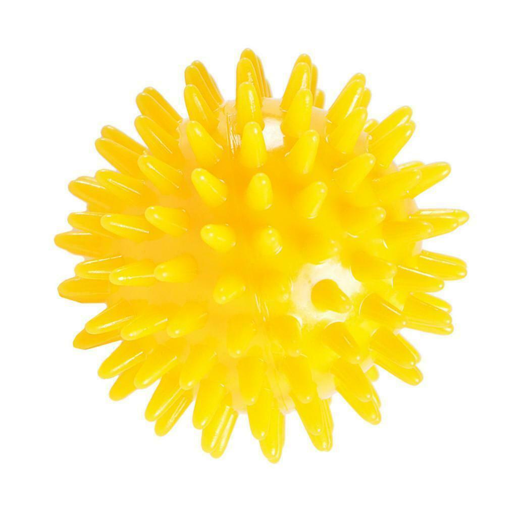 Yellow Silicone Massage Ball Deep Tissue Release Hand Exercise Stress Relief -
