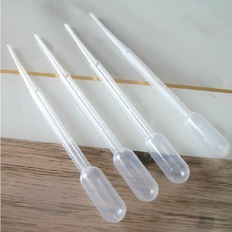 100pcs 3ML Disposable Plastic Eye Dropper Set Transfer Graduated Pipettes