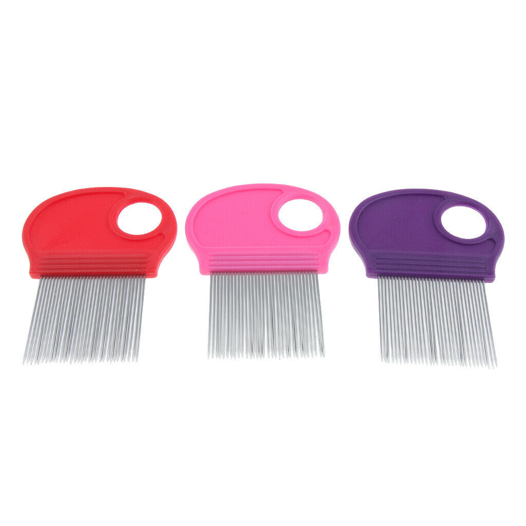 3Pcs Stainless Flea Fine Toothed Cleaning Comb Pet Cat Puppy Hair Brush Pet