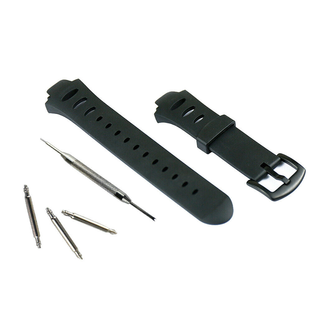 Outdoor Sport Rubber Watch Band Replacement for Suunto Observer SR Black 18mm