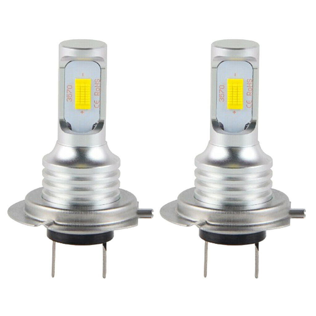 2 x Bright SMD Automobile LED Foglight Driving Lights DRL Bulbs H7-3570