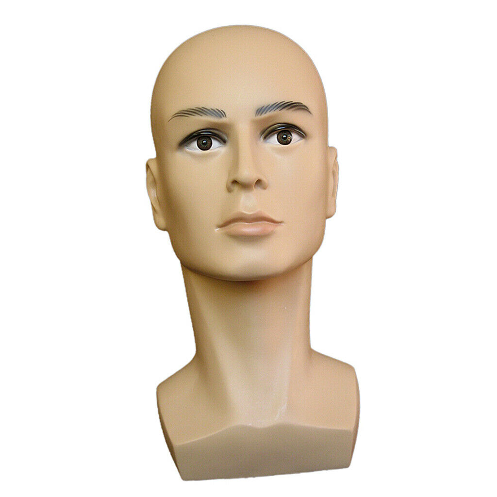 Bald Man Head for Wig, Hats, Glasses, Jewelry Display