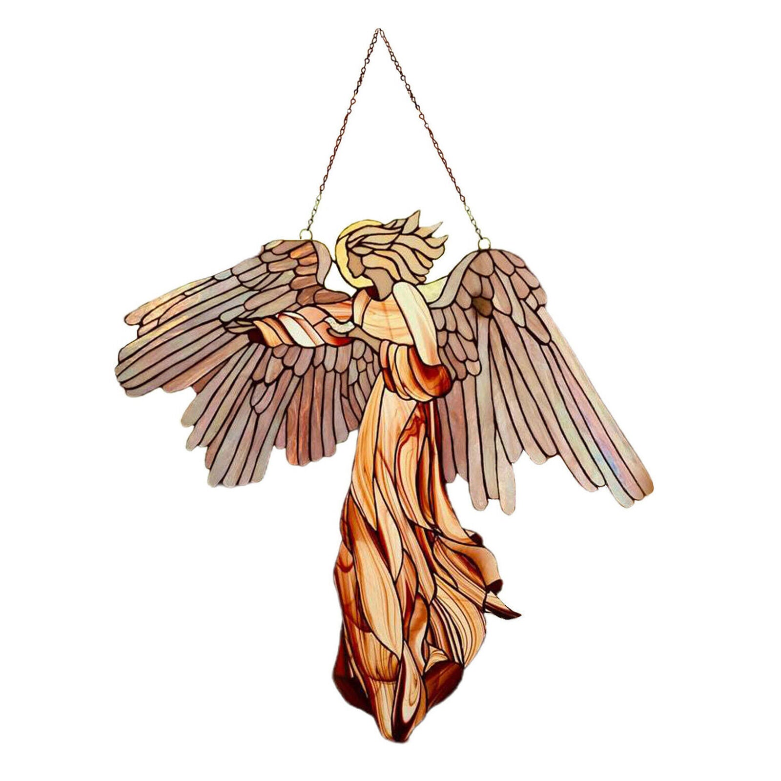 Wall Art Garden Home Decoration Hanging Angel Wings Pendant Ornament 30x29cm