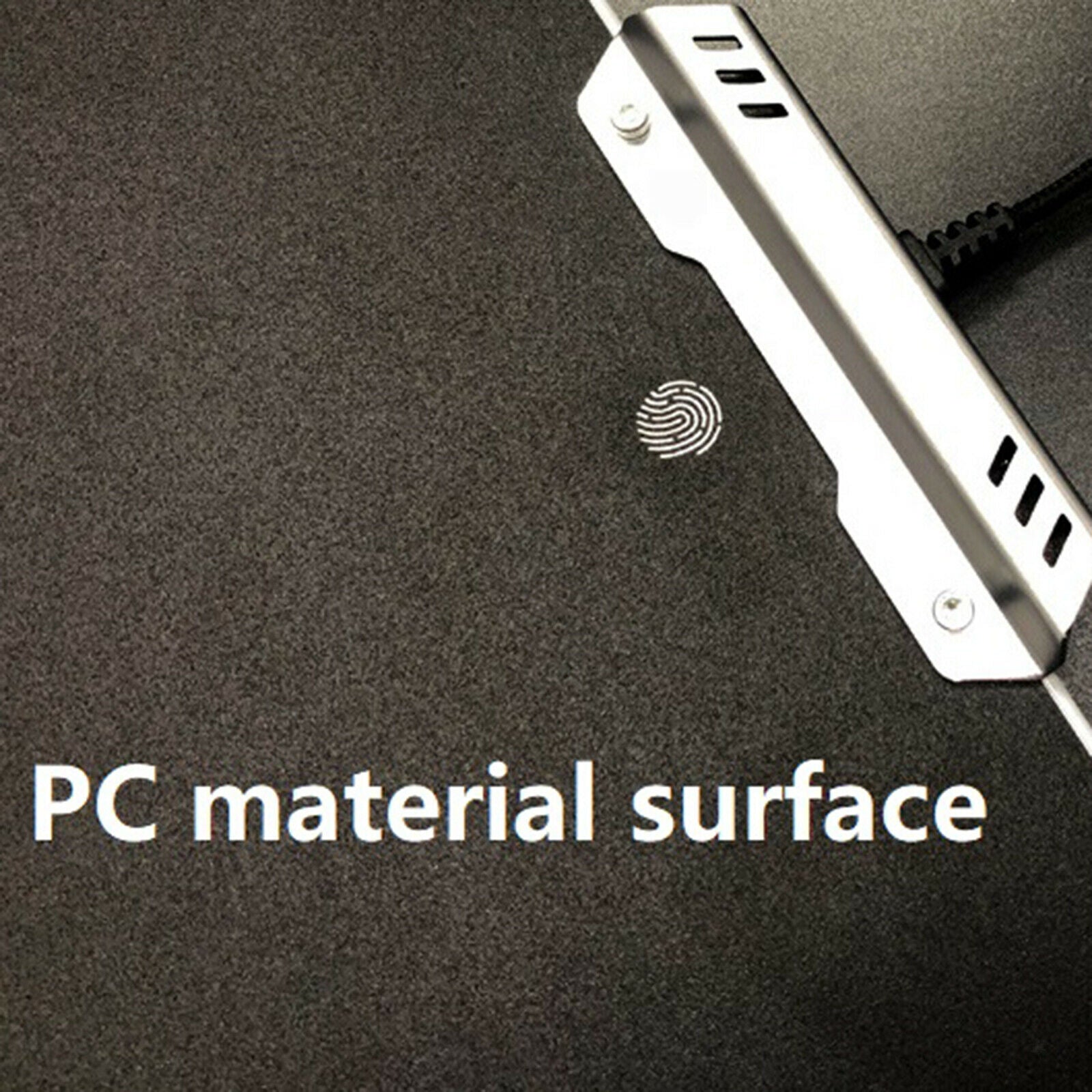 RGB Metal Mouse Pad Rubber Base Mouse Mat with Backlit Waterproof Surface