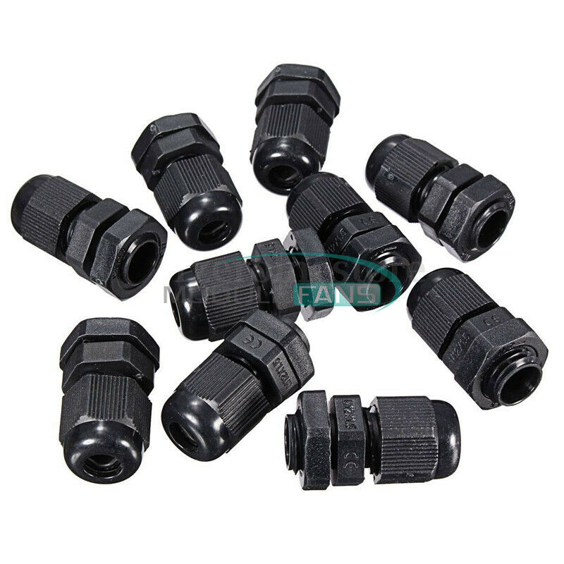 10PCS Fixing Gland Connector PG7 3.5-6mm Dia Cable Wire Waterproof
