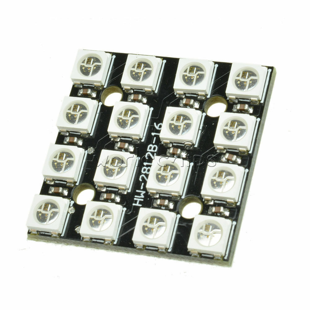 16Bit Rvb 4x4 LED WS2812B 5050 RGB LED + Drivers IntÃ©grÃ©s pour Arduino (L40)