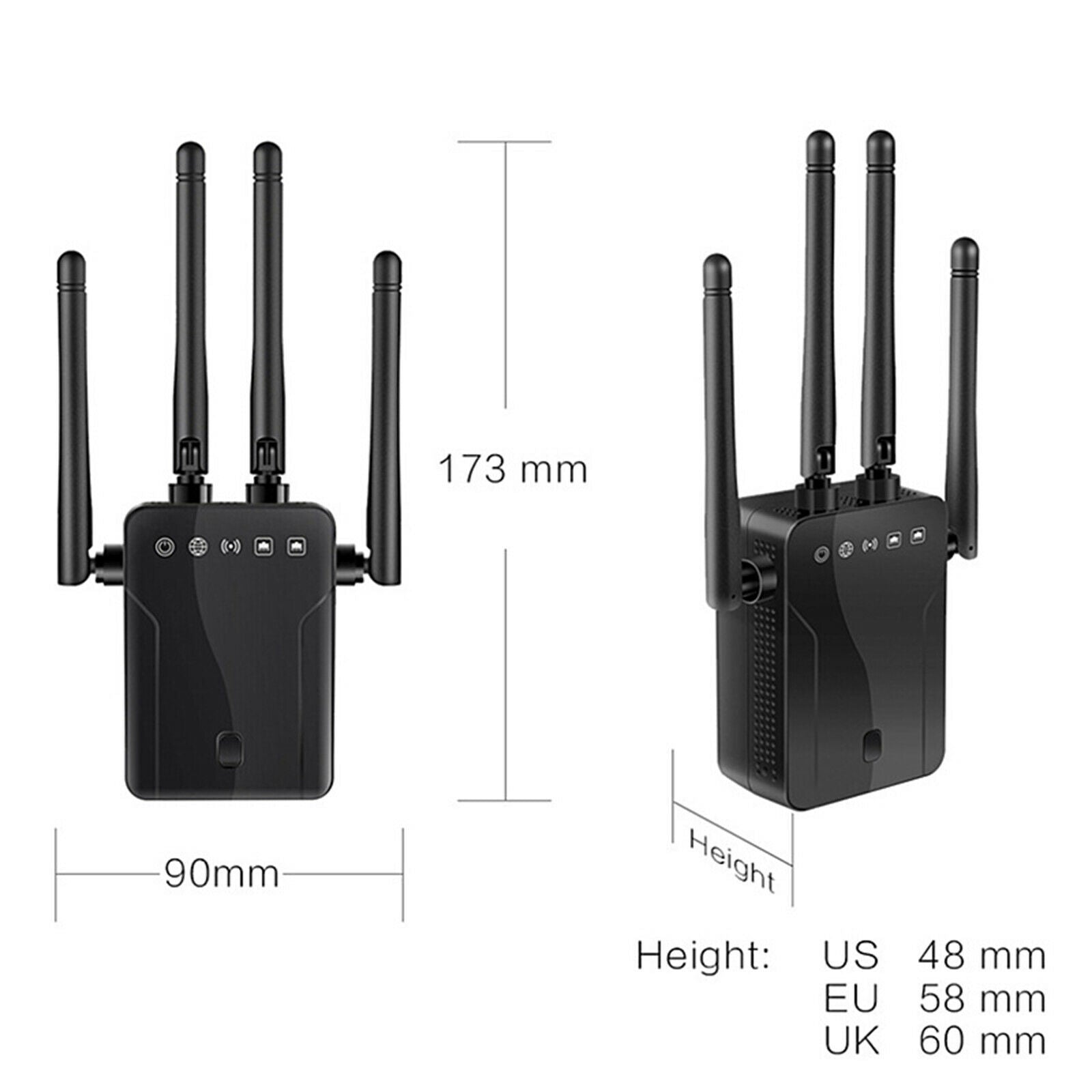 Wireless Repeater Signal Booster 300M Wireless Amplifier Router Home UK Plug