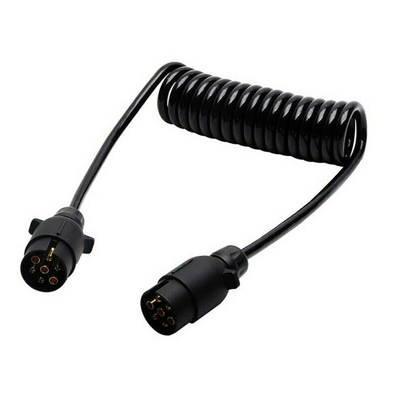 Trailer Spring Coil 7-pin Plug Socket Extension Cable Car Lead Towing Wire WZDF