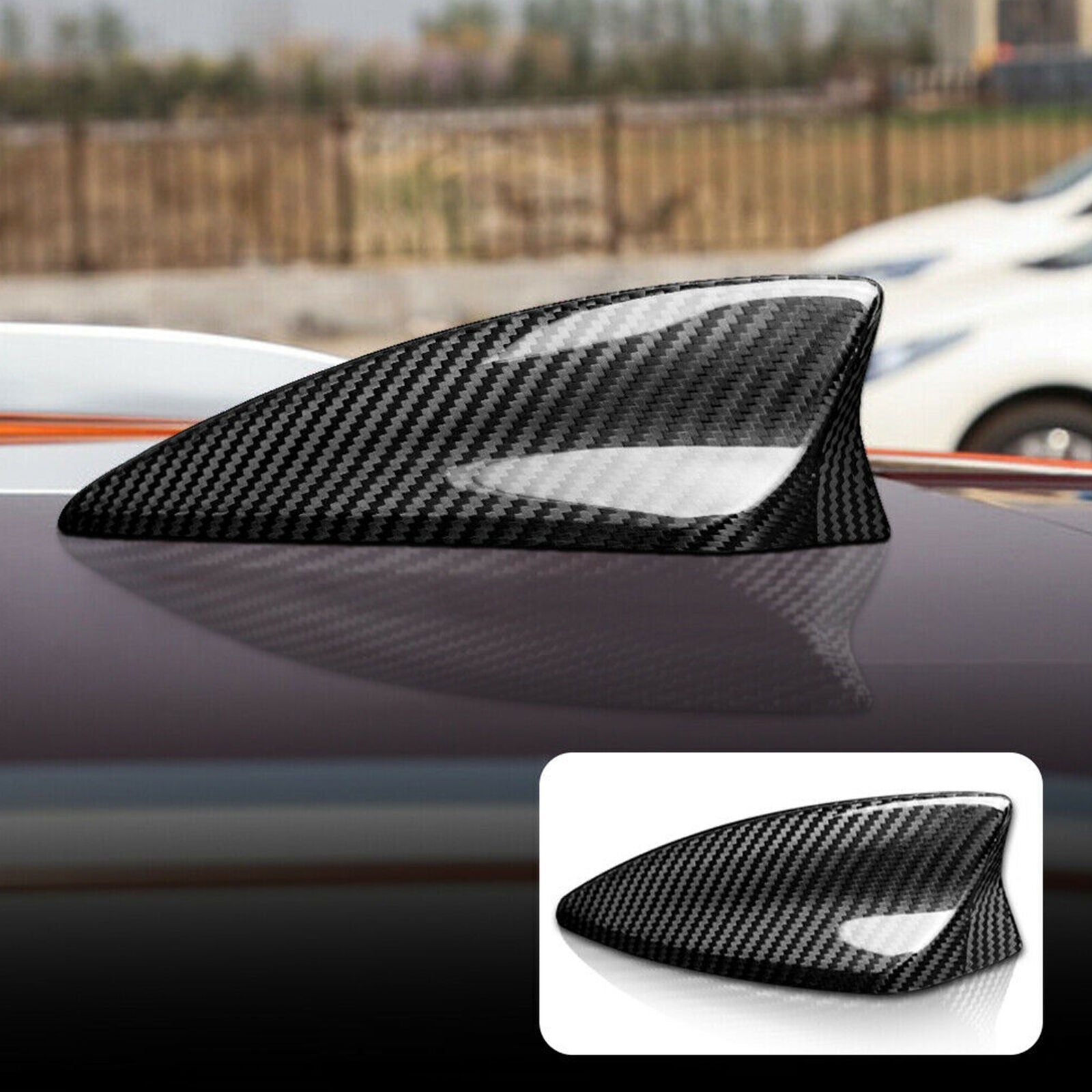 Roof Shark Fin Antenna Cover Aerial Carbon Fiber For Chevrolet Camaro 2016-2020~