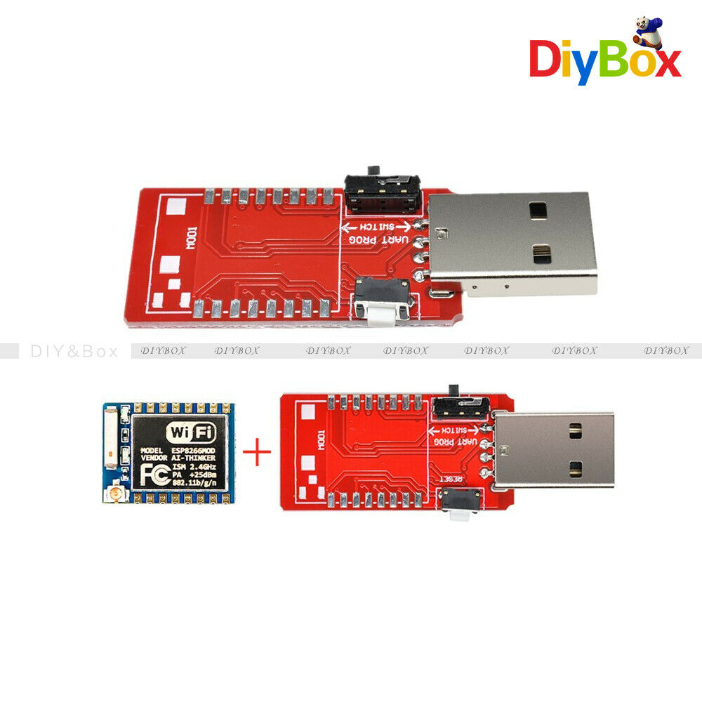 USB to ESP8266 ESP-07 ESP07 WiFi Adapter Transceiver Built-in Antenna F Arduino
