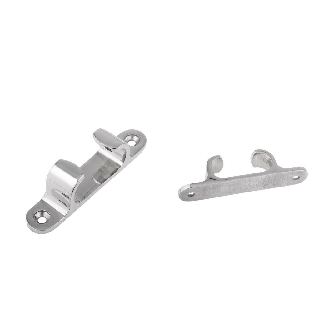 2 Pieces Stainless Steel Line Straight Fairlead Bow Chock Boat Cleat - 127mm