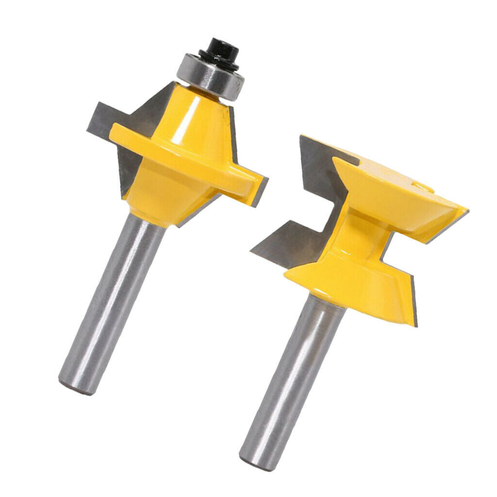 2 pcs Carbide Rail and Stile Router Bit Ogee 8mm Shank Wood Willing Cutter