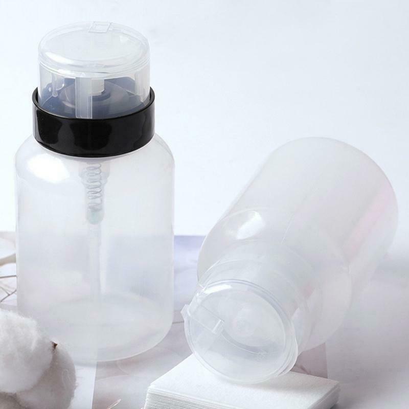 200ml Push Down Dispenser Nail Polish Remover Pump Empty Bottle Dispensers