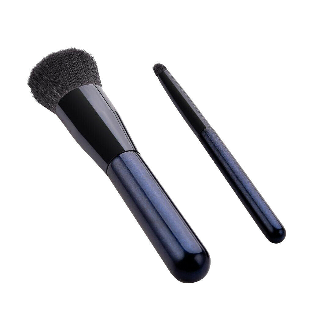2 Pieces Professional Makeup Brushes, Premium Synthetic Kabuki Foundation