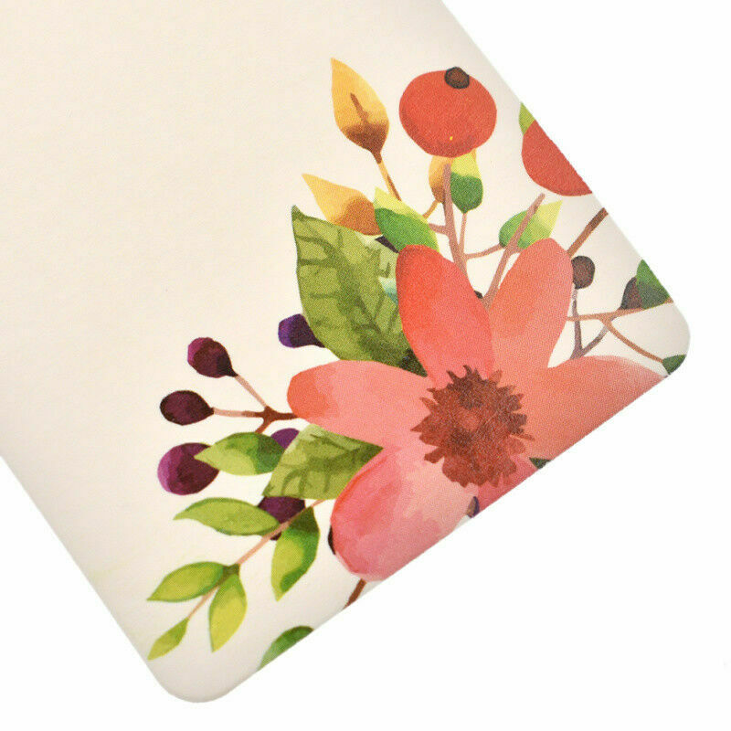 50PCS Flower Message Card Wedding Birthday Party Bless Greating Xmas Memory Gift