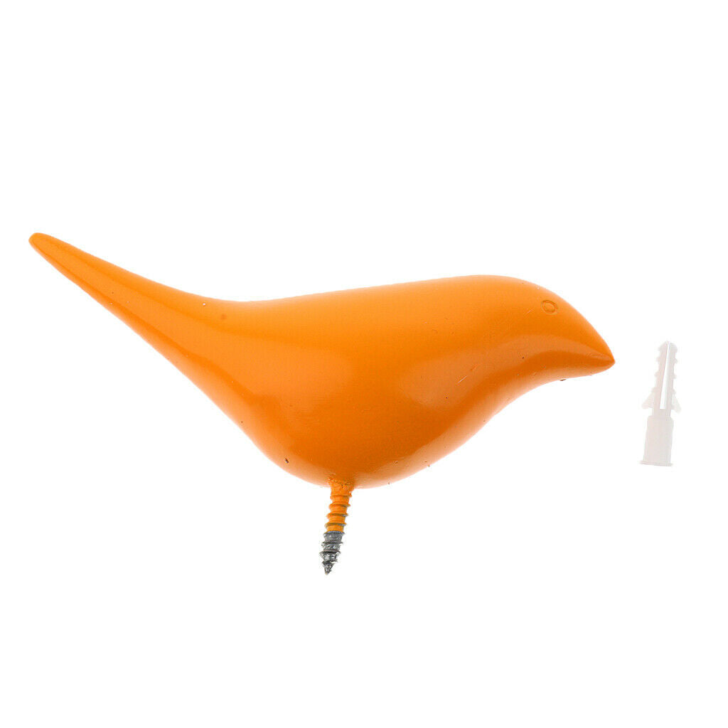Cute Bird Wall Mounted Over Door Hook Hanger Clothes Coat Bag Holder Yellow