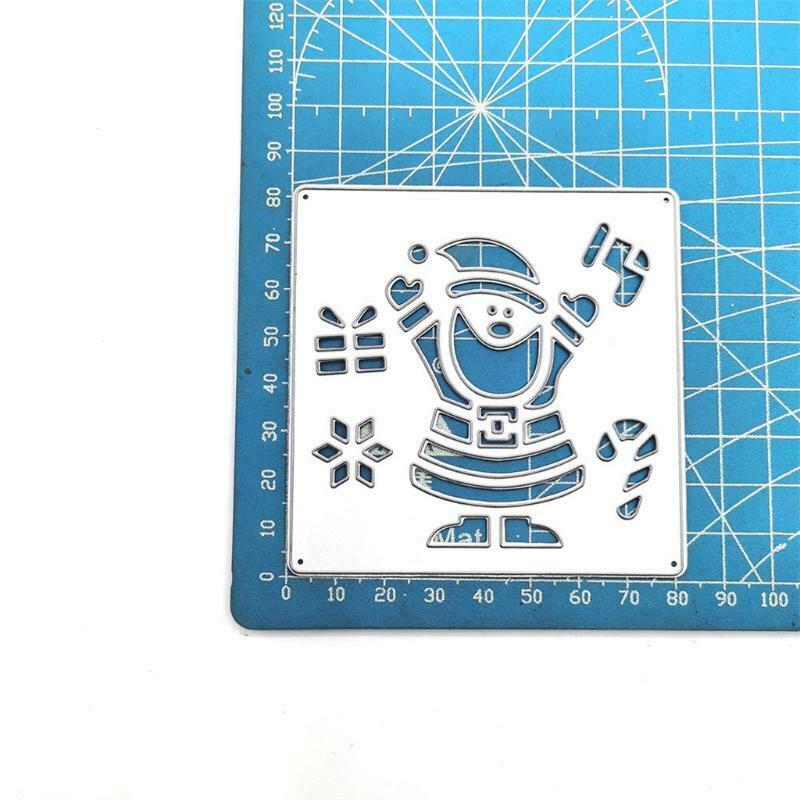 Santa Snow Scene Scrapbook Stencils for Christmas New Year Party Decoration