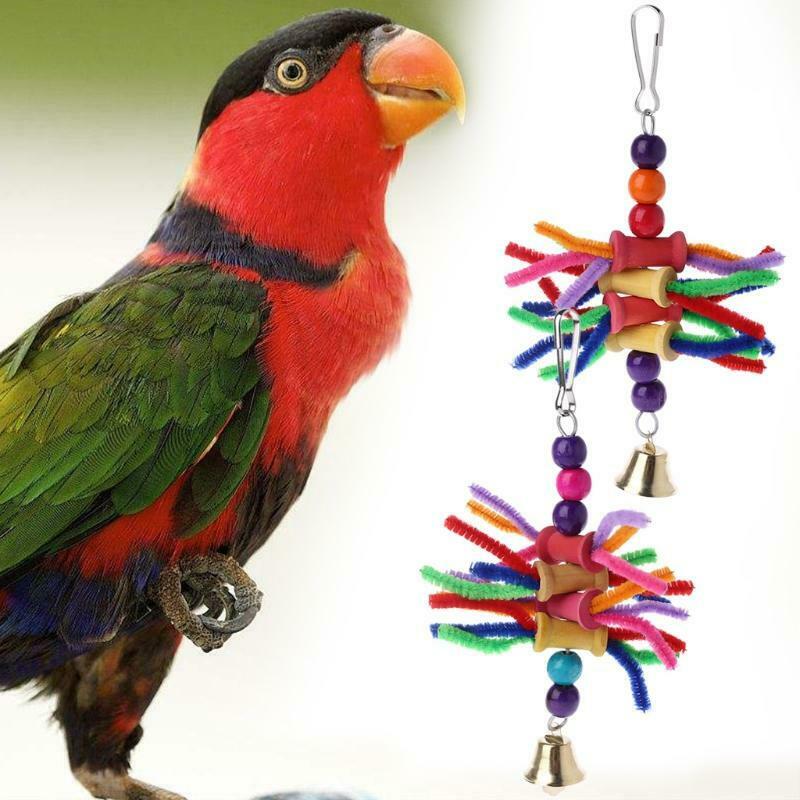 Parrot Chew Toys Multicolor Bird Parrot Bite String Toys Swing Cage Accessories