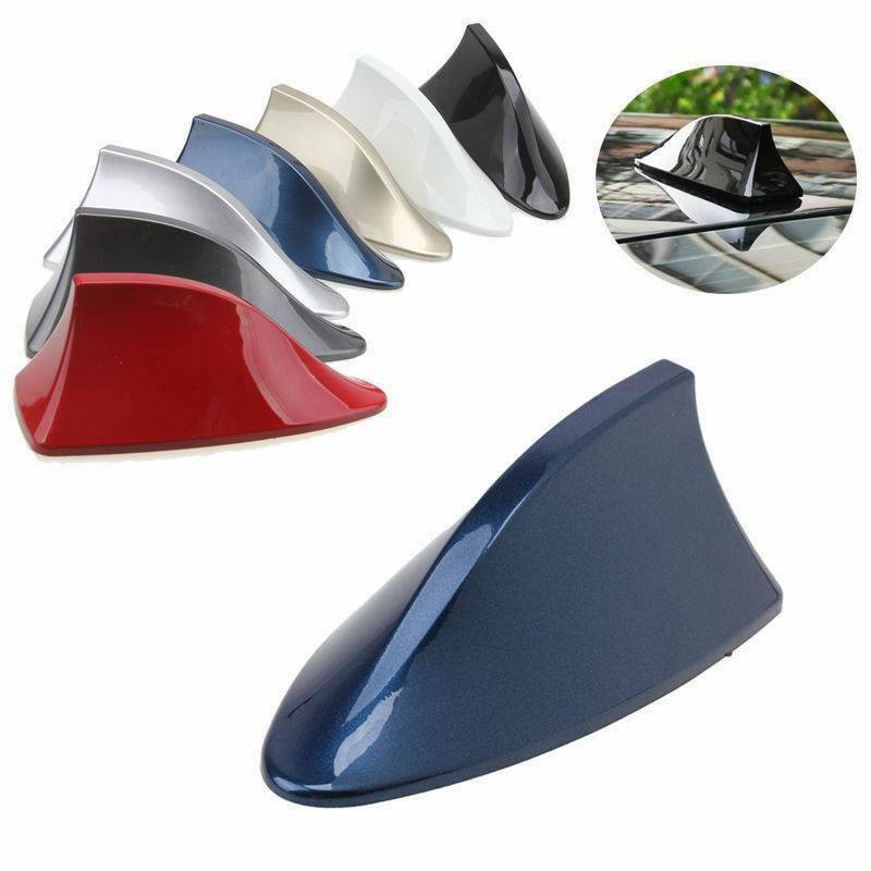 New Auto Car Shark Fin Universal Roof Antenna Radio FM AM Decorate Aerial Black
