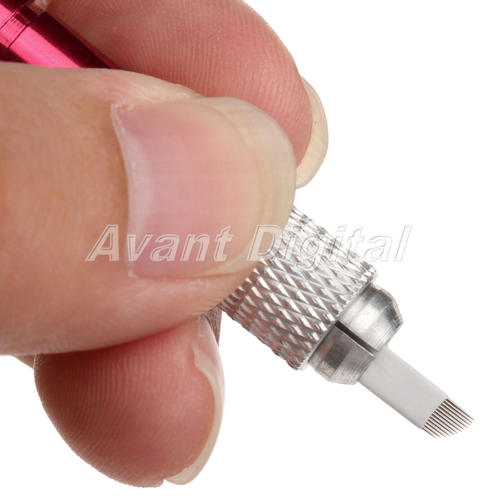 2Pcs Microblading Manual Eyebrow Tattoo Pen + 10Pcs 12pin Needle Makeup Tool Set
