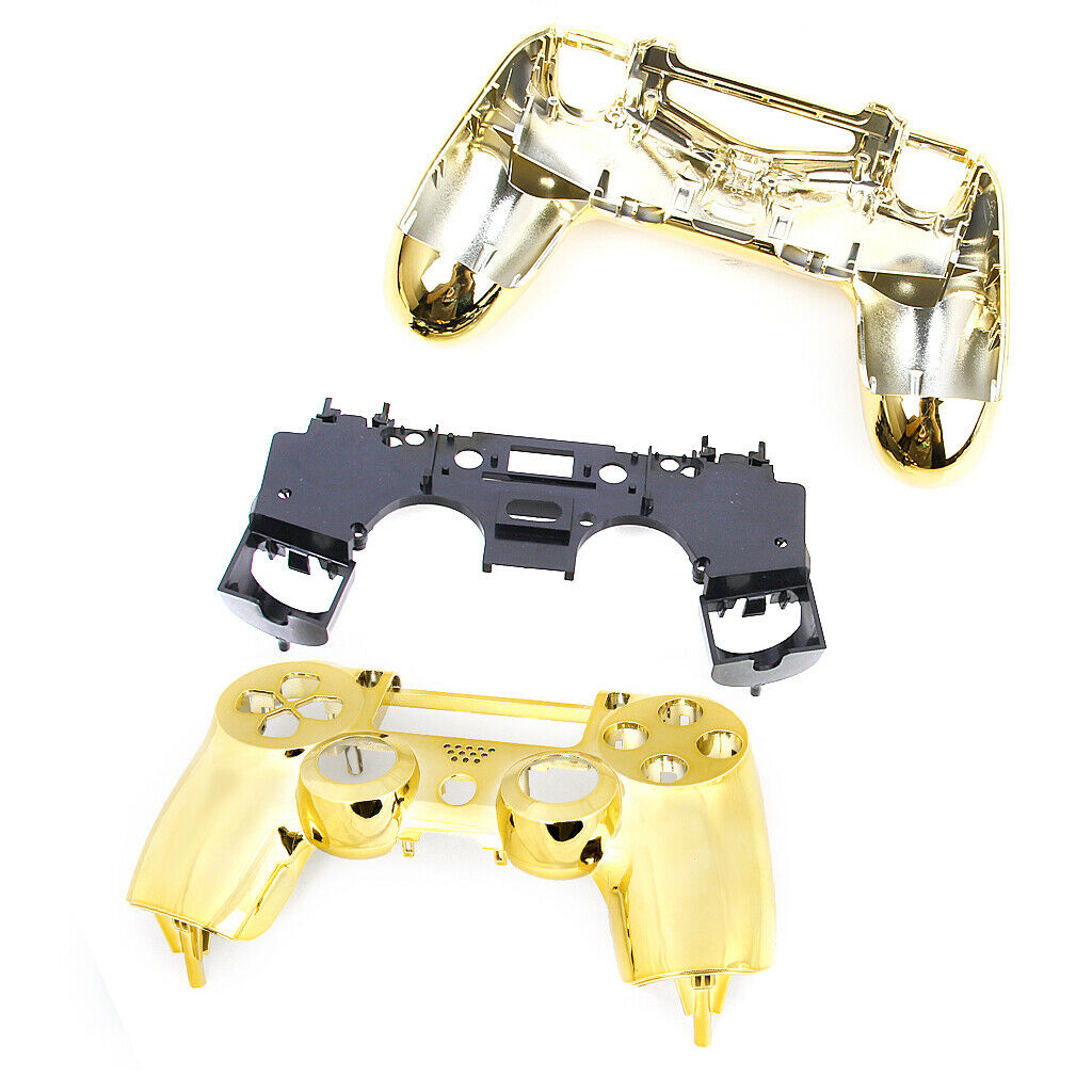 Metal Plated Full Housing Shell Case Button Kit Replacement Parts for Sony