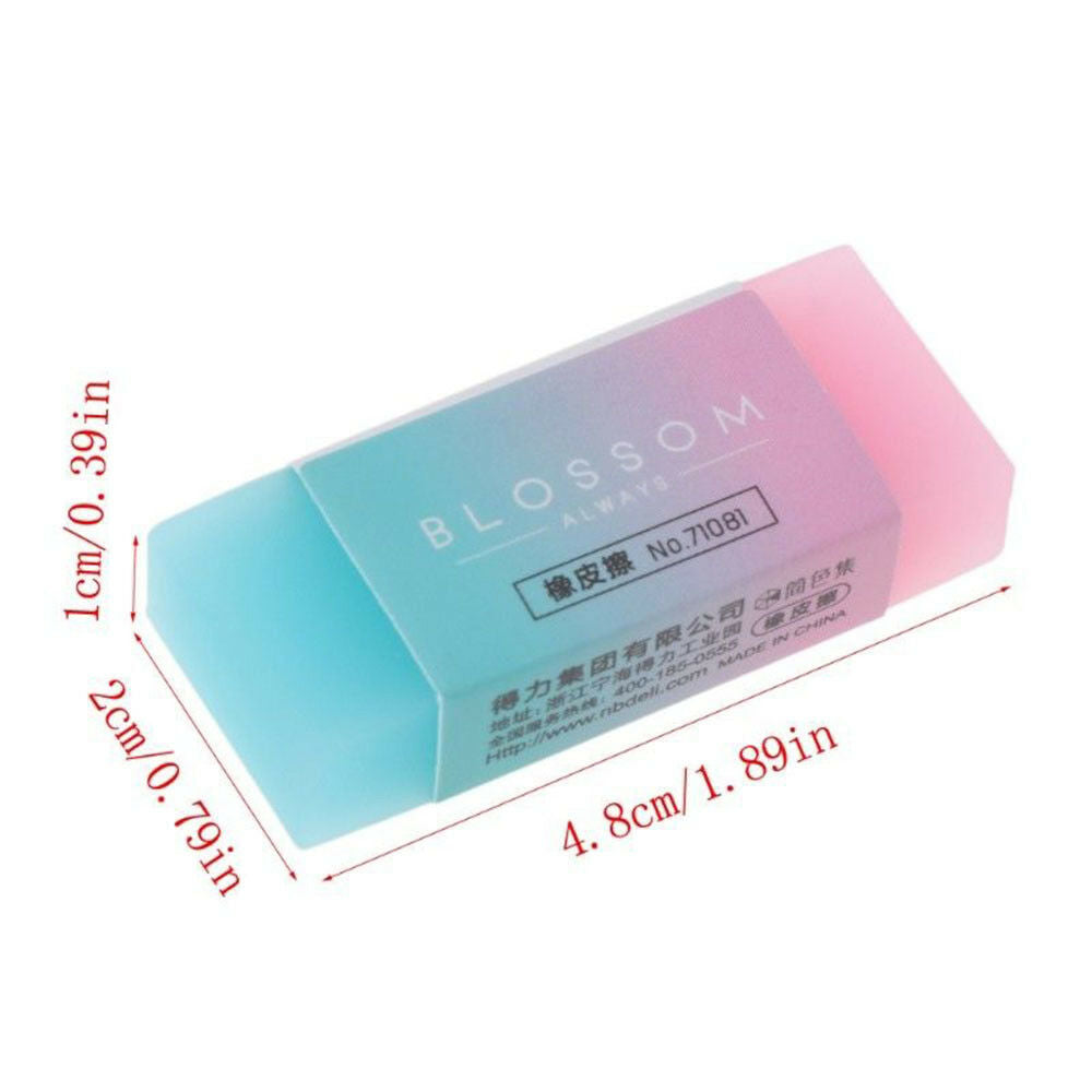 Cute Soft Durable Flexible Cube Colored Pencil Rubber Erasers For School Kids