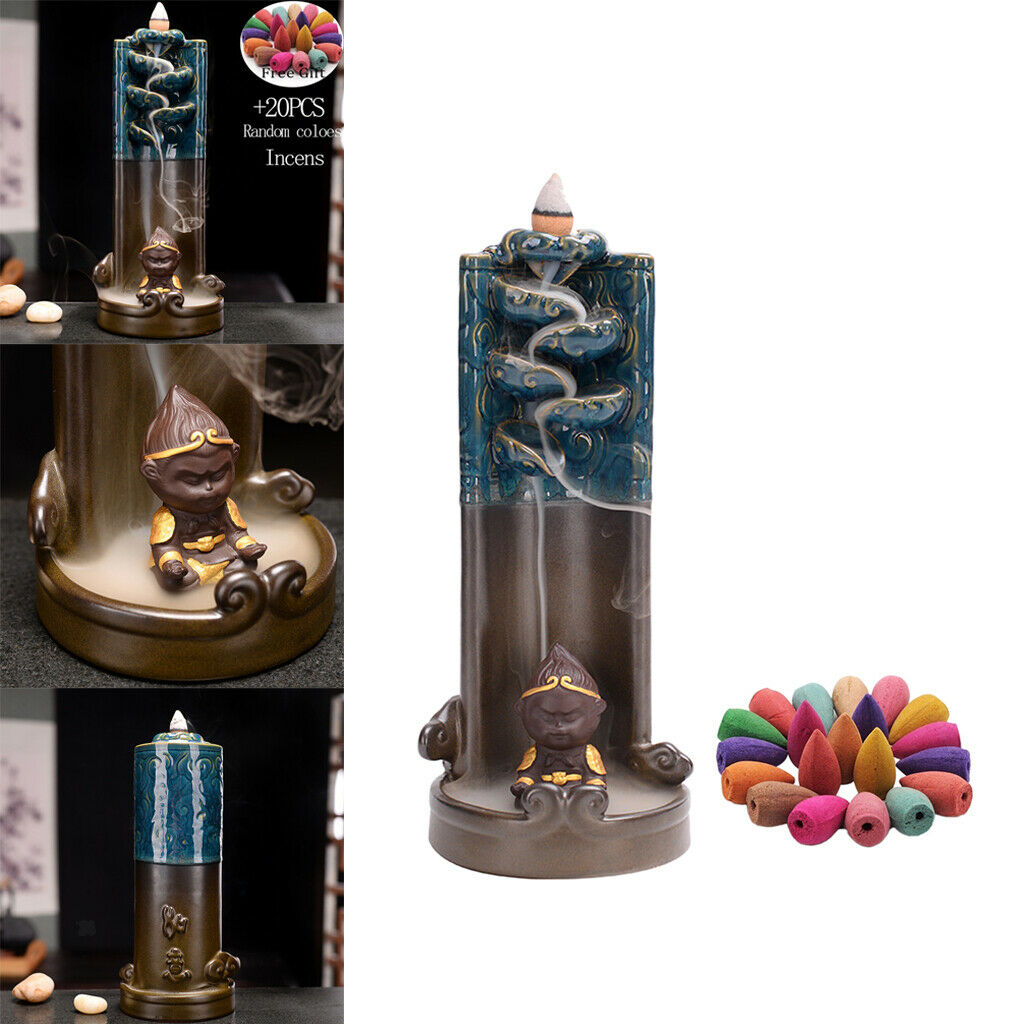 Backflow Incense Burner Censer Yoga Aromatherapy Incense Holder Ash Catcher