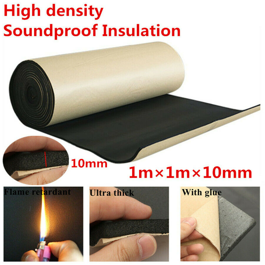 10mm Car Sound Proof Heat Shield Insulation Noise Deadening Acoustic Foam Mat