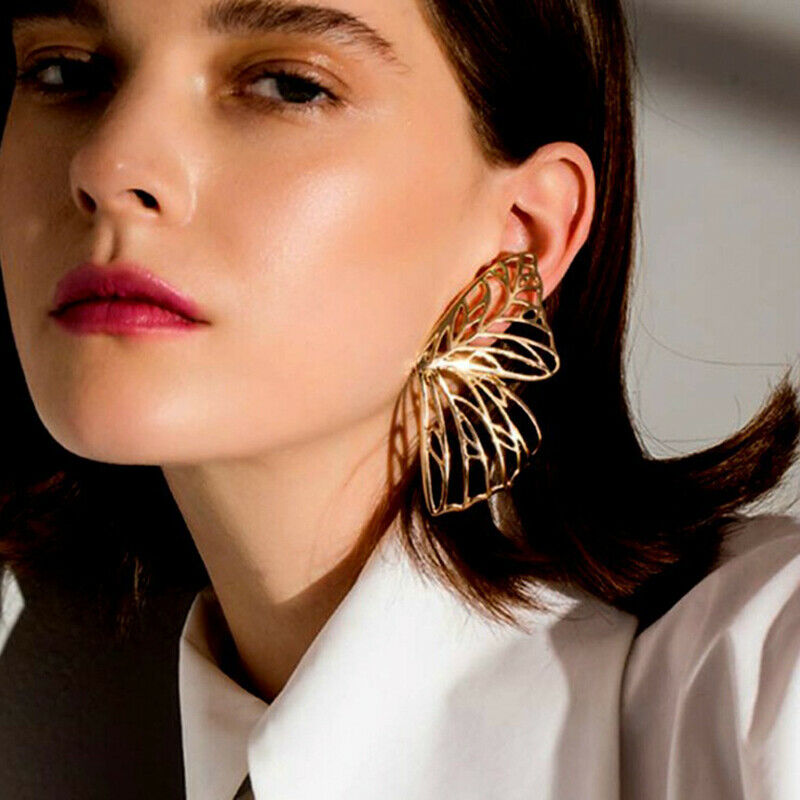 Women Hollow Butterfly Drop Dangle Earring Metal Geometric Earrings Jewel.l8