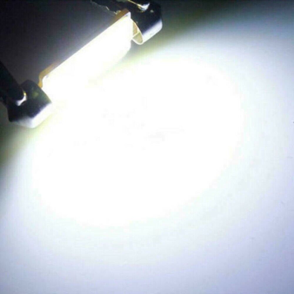 10X 12V 36mm C5W Festoon LED COB Reading Map Door Licence Plate Dome Bulb Light