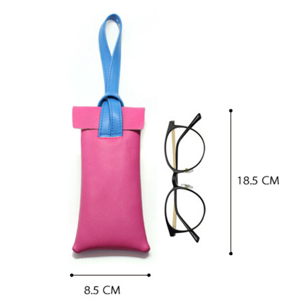 Small Eyeglasses Case Storage Pouch Spectacles Holder Makeup Pouch Rose Red