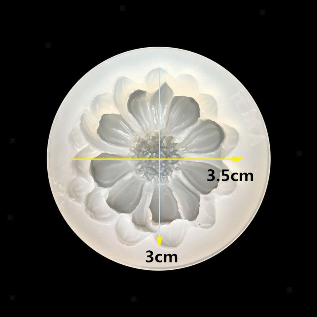 3 Pcs Flower Collection Fondant Candy Silicone Mold Cake Making Accessories