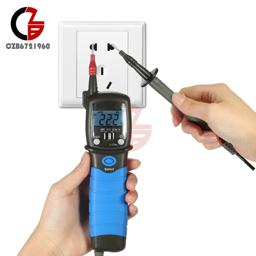 Portale Digital Pen Multimeter Voltage AC-DC Ohm Continuity Tester Capacity Blue