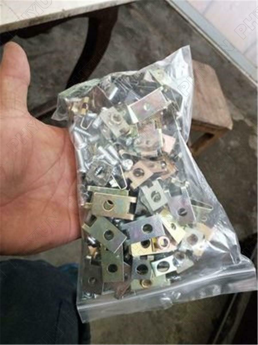 100Pcs Universal Mixed Auto Fasteners Car Panel Fender Metal Plate Clips U-Type