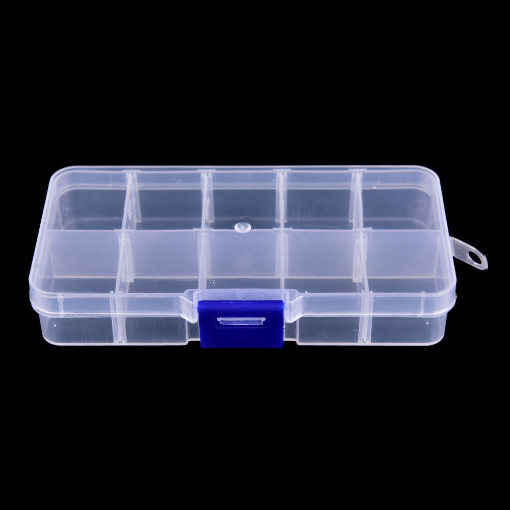 10 compartment transparent visible plastic fishing lure box fishing tackle.l8
