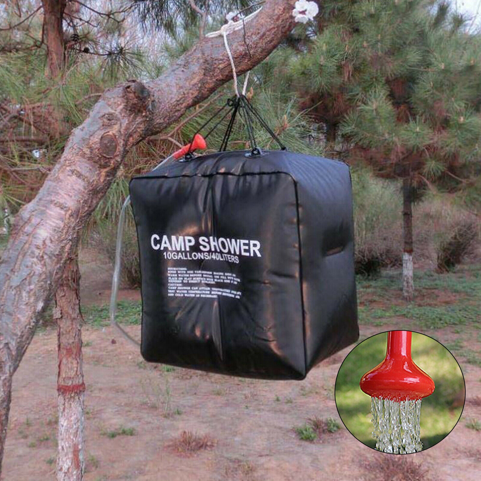 Portable Shower Bag 40L Solar Sun Heating Camping Bath Bag Outdoor Hiking
