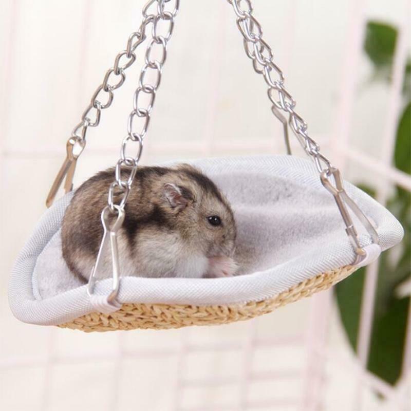 Small Pet Hammock Hamster Round Cage House Mini Hanging Bird Nest Bed for Rodent