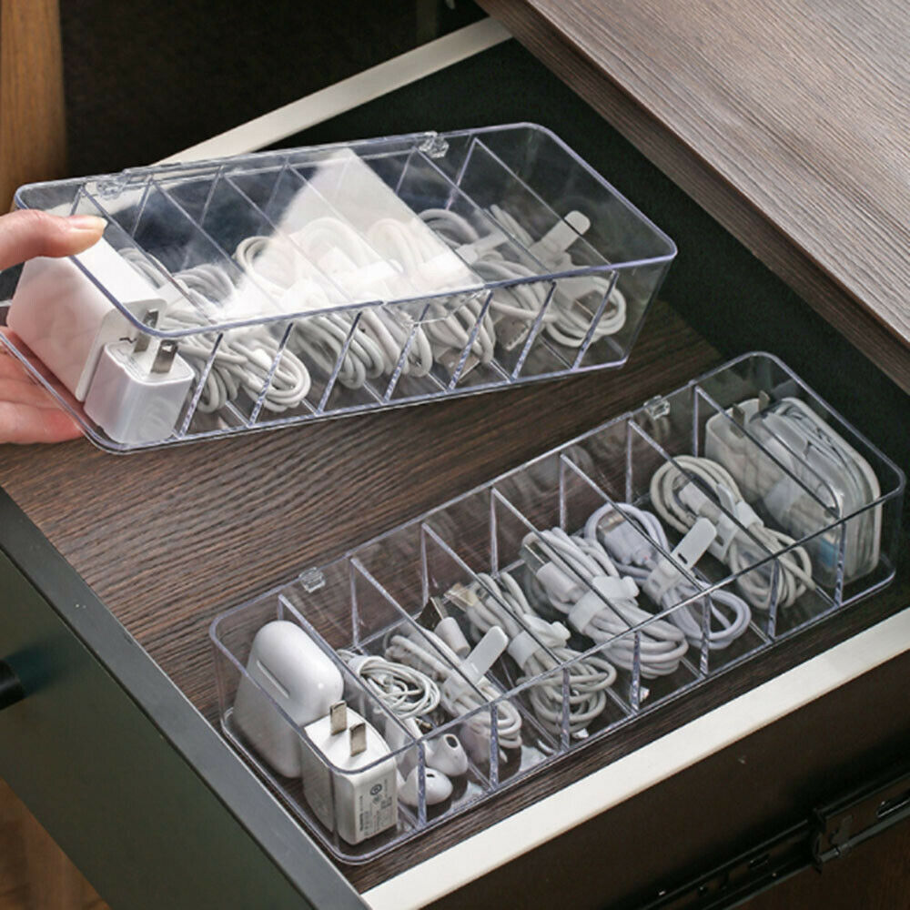 Cable Storage Box Power Strip Wire Case Anti Dust Charger Socket Organizer