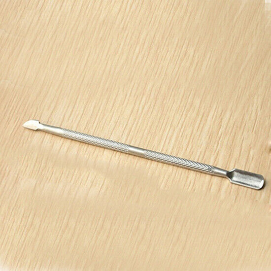 Stainless Steel Cuticle Nail Pusher Remover Double Ended Pedicure Tool Utility