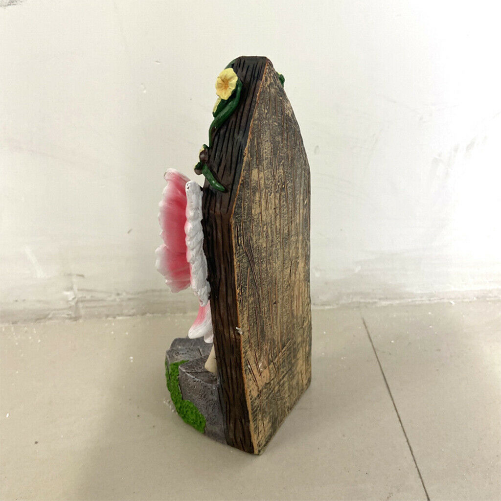 Large Fairy Door Elf Pixie Steps Wooden Stone Magical Garden Outdoor Decor