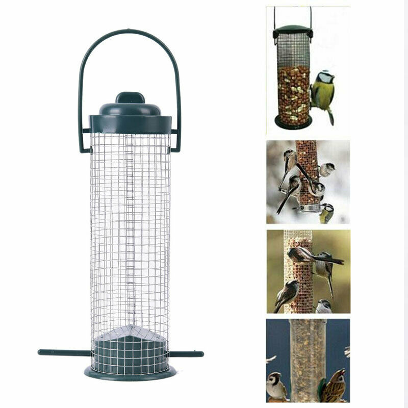 New Hanging Wild Bird Table Feeding Station Hanging Wooden Metal Garden F.l8