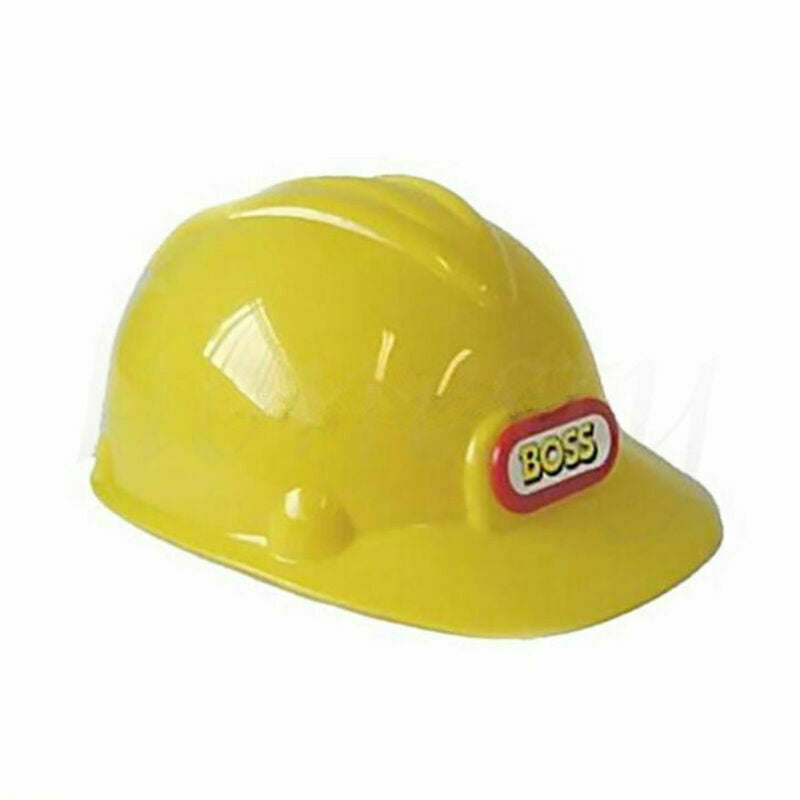 Kids Builder Engineer Construction Worker Safety Helmet Fancy Dress Accessory
