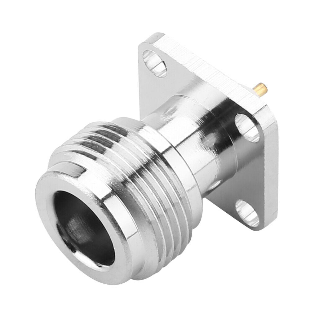 2Pcs N Type female Jack with Flange RF Coaxial Connector Adapter