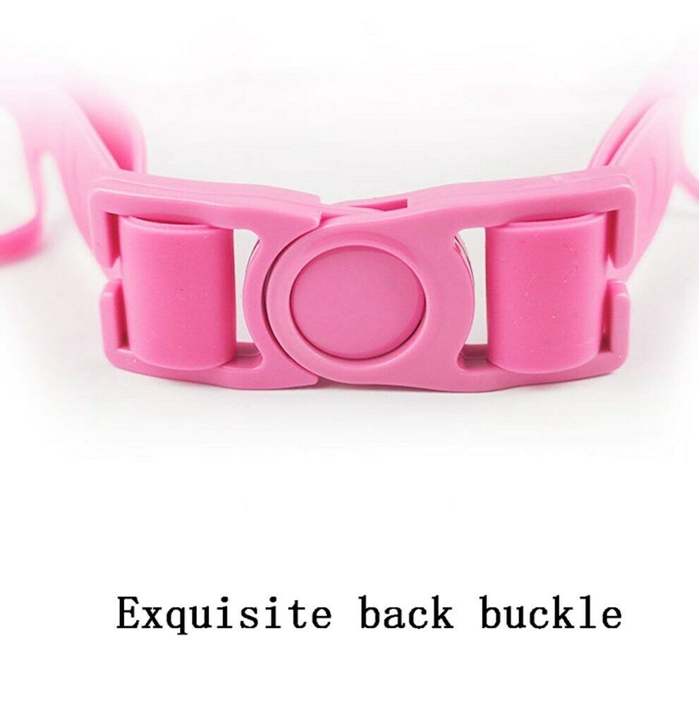 Children Swimming Goggles HD Waterproof Anti-fog Silicone Strap PC Lens Red CA