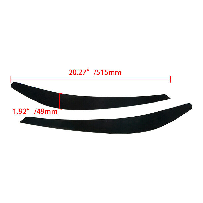 2Pcs Headlight Eyebrows Lid Black For VF Holden Commodore SS SSV SV6 S Evoke