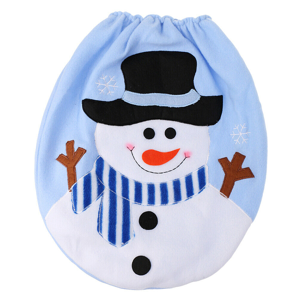 Christmas Snowman Toilet Seat Cover for Bathroom Christmas Decoration