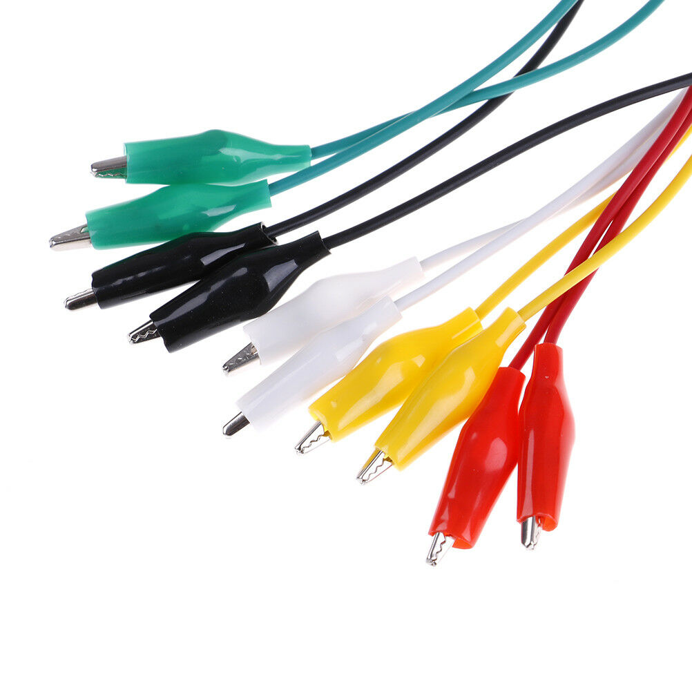 10pcs double-ended crocodile clips cable alligator clips wire testing wireDD