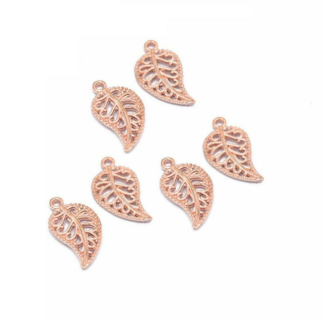 75pcs Jewelry Making Beads Leaves Charms Pendants DIY Jewelry