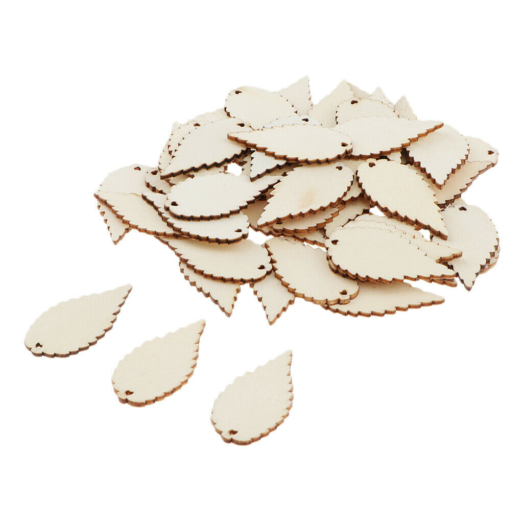 50pcs wood wood sheets cutouts DIY scrapbooking cards making decorations